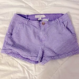 L.O.G.G Purple Plaid Shorts - Size 14Y